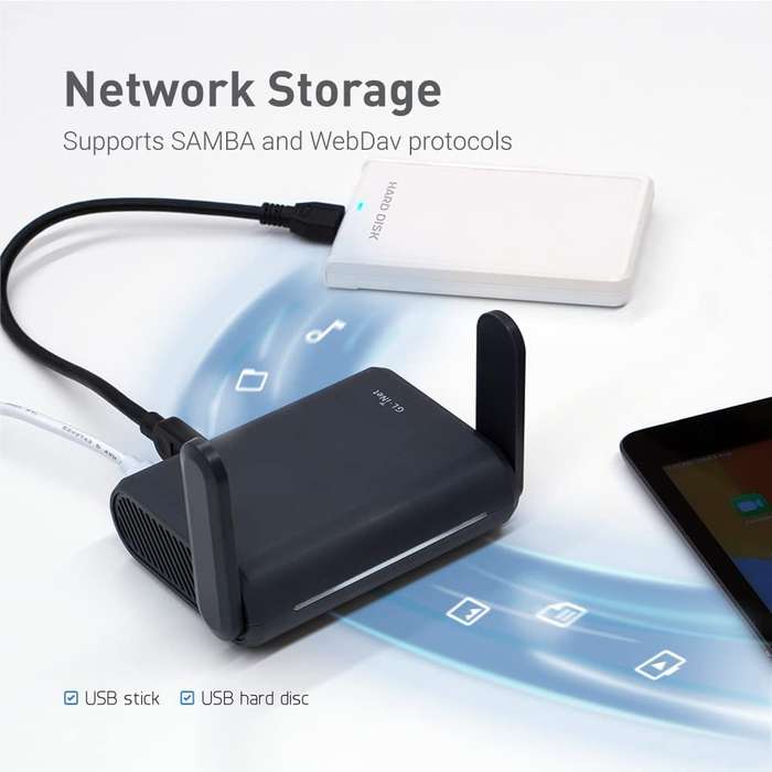 GL.iNet GL-A1300 (Slate Plus) - Ultra Efficient VPN Encrypted Travel Router