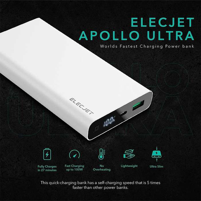 ELECJET Apollo Ultra A10X Power Bank - 2 Port Portable Charger / 65W / 10000mAh / LED Display