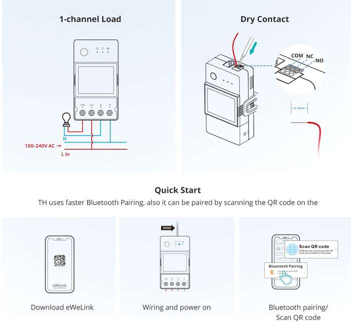 Sonoff TH16 Origin - Temperature and Humidity Monitor (Sensor Sold Separately)