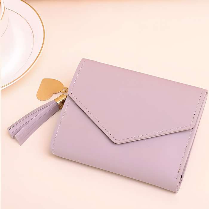 Women's Mini Tassel Wallet/Card Holder Lilac