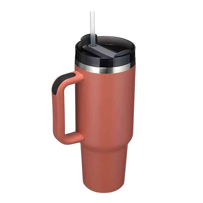 Stainless Steel Tumbler - for Coffee- Smoothies & More / 1200ml (Vacuum Insulated- Lid & Straw) L...