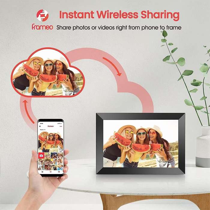 Frameo Wi-Fi Digital Photo Frame - for Photos & Videos / 10.1 Display / 16GB Internal Storage