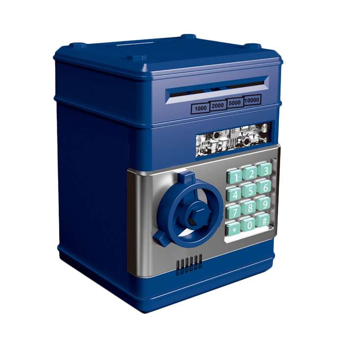 Kids Electronic Piggy Bank - for Fun & Financial Learning (Multiple Colors) Blue