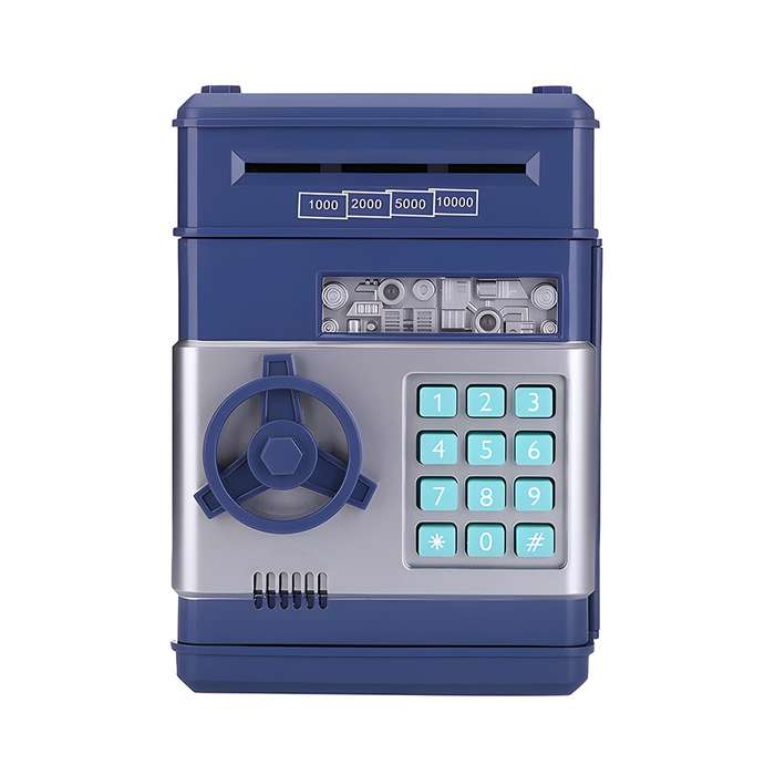 Kids Electronic Piggy Bank - for Fun & Financial Learning (Multiple Colors) Blue