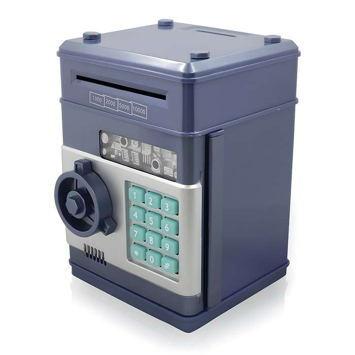 Kids Electronic Piggy Bank - for Fun & Financial Learning (Multiple Colors) Blue