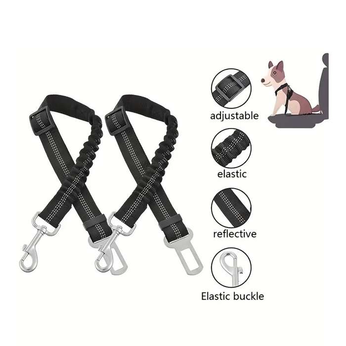 Adjustable Dog Car Harness (Seat Belt) - Features an adjustable strap for a comfortable and secur...