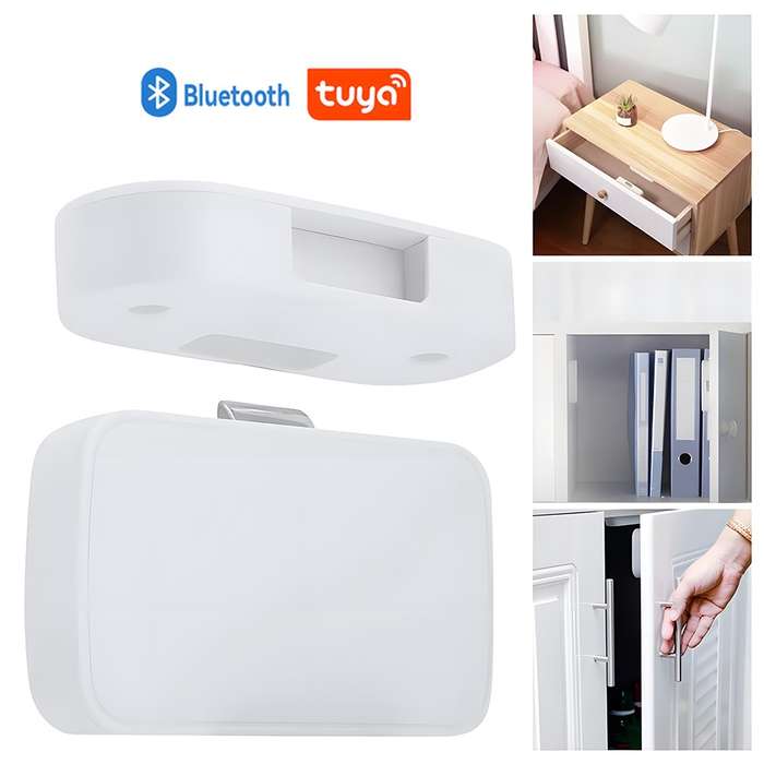 Tuya Smart Lock for Drawers & Cupboards (Bluetooth) - Enhanced Security with App-Controlled Access