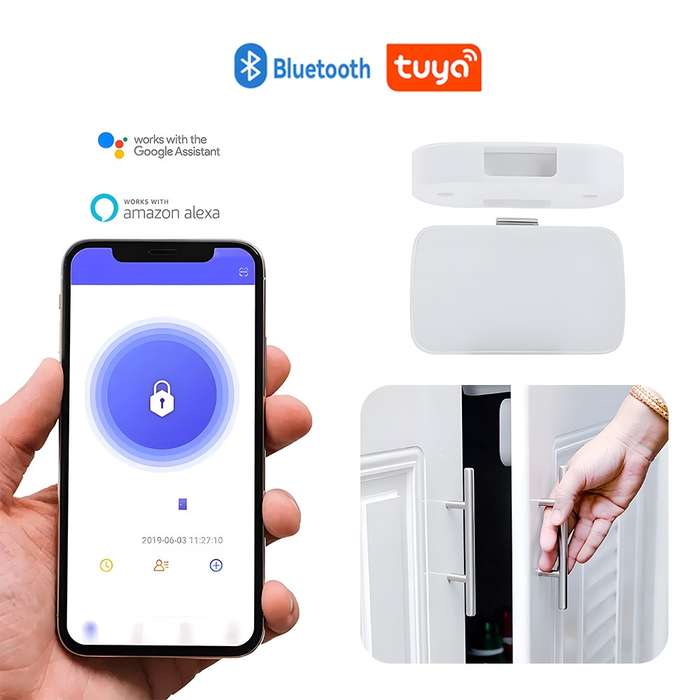 Tuya Smart Lock for Drawers & Cupboards (Bluetooth) - Enhanced Security with App-Controlled Access