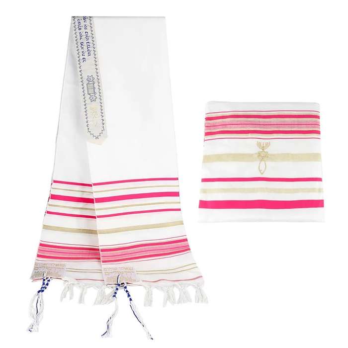 Religious Prayer Shawl - 50x180cm (Multiple Colors) - Includes Bag Blue