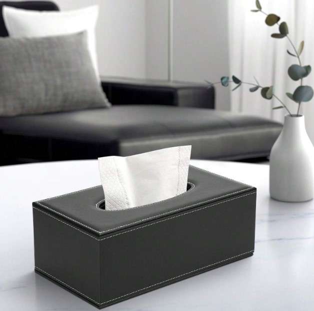 PU Leather Tissue Box Holder