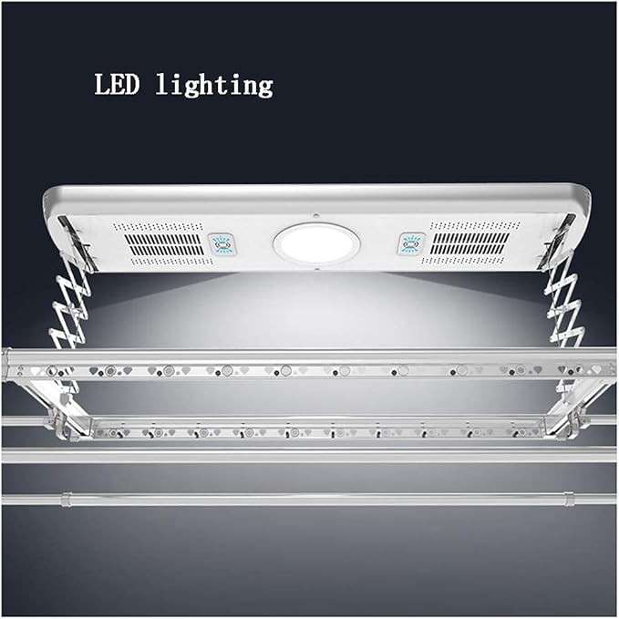 Smart Electric Drying Rack with Four Poles- Remote Control Lifting- LED Lighting & Air Drying