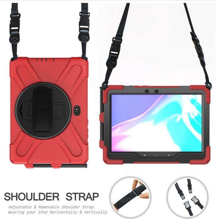 Heavy Duty Case with Strap Kickstand For Samsung Tab S7 Plus