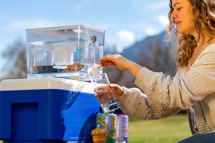 Countertop Water Filter Dispenser - 9.5L Tap Water Purifier with Advanced Carbon Block Filter- LE...