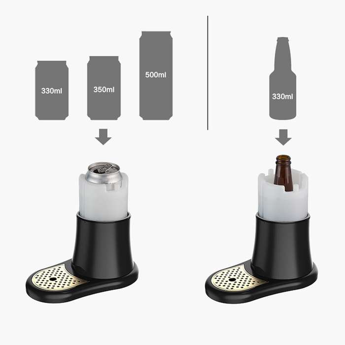 Beer Dispenser - Canned Beer Draft System with Foam Maker and Tap