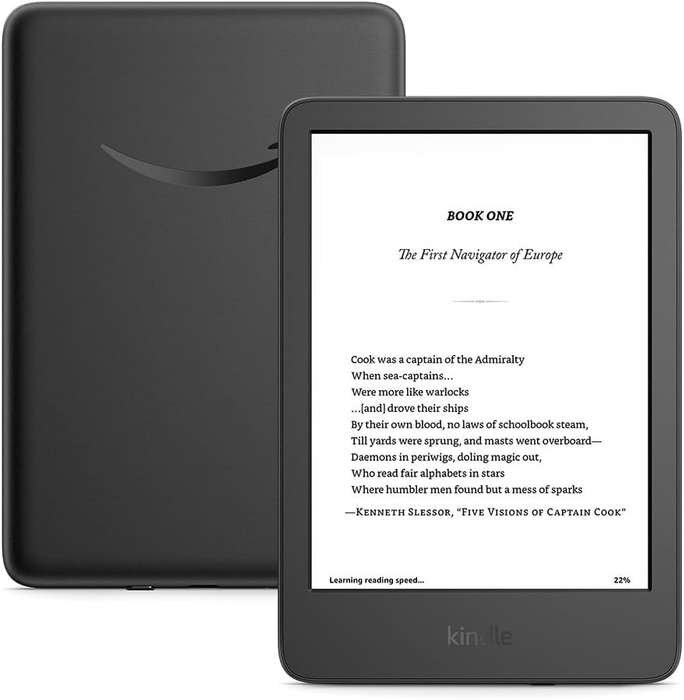 New Amazon Kindle (16 GB)  Lightest- Compact- and Glare-Free E-Reader with 6-Week Battery Life...