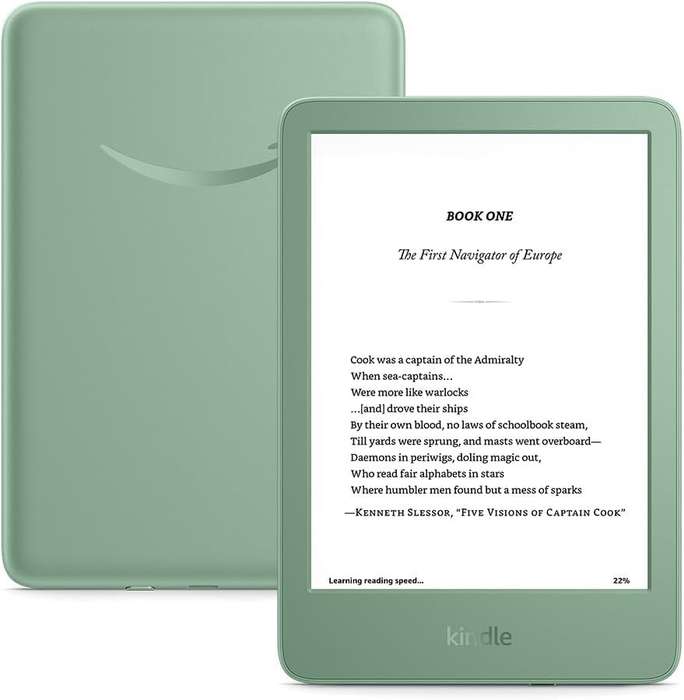 New Amazon Kindle (16 GB)  Lightest- Compact- and Glare-Free E-Reader with 6-Week Battery Life...