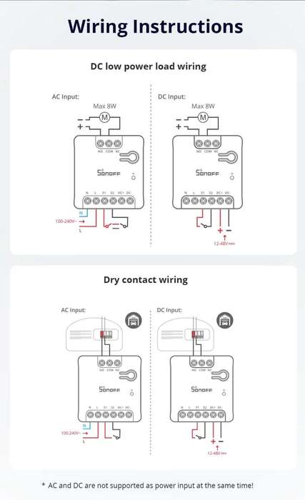 SONOFF Mini-D Dry Contact with Matter - MINI Dry Wi-Fi Smart Switch (Dry Contact Relay)