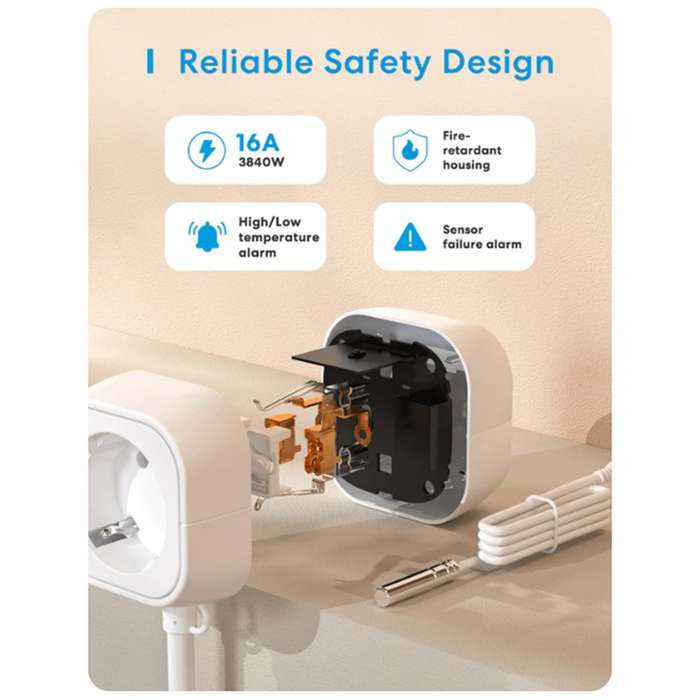 Meross Smart Wi-Fi Socket Thermostat / Heating & Cooling / MTS960HK
