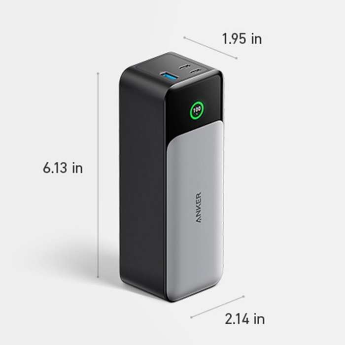 Anker 737 Power Bank- 24-000mAh 3-Port Laptop Portable Charger with 140W Output