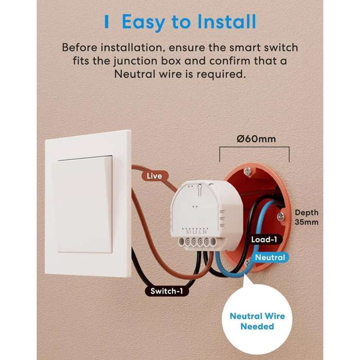 Meross Matter Smart in-Wall Switch - MSS815MA