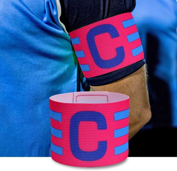 Striped Captain's Armband with Velcro Fastener - Available in Various Colours Royal Blue
