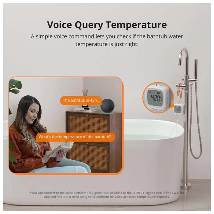 SONOFF SNZB-02LD IP65 Zigbee LCD Smart Thermometer (Probe Version)
