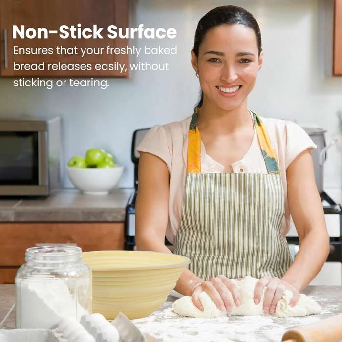 Silicone Sourdough Proofing Basket | 9 Round Collapsible | Food-Grade - Non-Stick & Oven-Safe