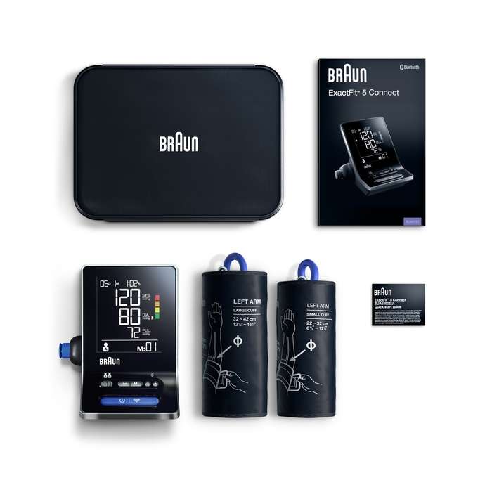 Braun ExactFit 5 Connect Upper Arm Blood Pressure Monitor With Bluetooth