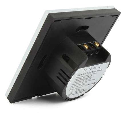 Smart Light Switch - RF Touch Remote Control - (NO NEUTRAL REQUIRED) 3 Gang