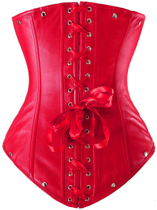 Faux leather underbust corset, underbust corset, black underbust corset, #N2980