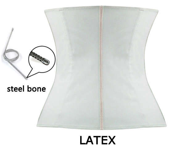 Latex Underbust Corset, Elastic Body Shaper Bustier, High Quality Ivory Steel Bone Underbust Corset, #N9549