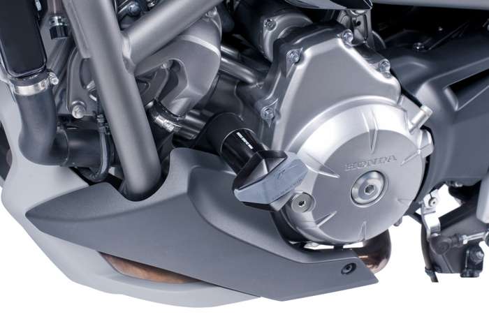 PUIG - Honda NC700 S / X (12-14) & NC750 S / X (14-15) - Black R12 Frame Sliders (Full Kit)