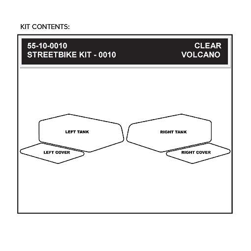 StompGrip - Yamaha YZF600 R6 (08-16) - Traction Tank Kit - Transparent
