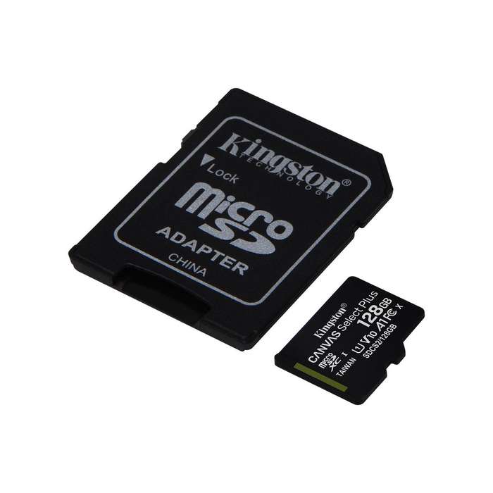 128GB Micro SD Memory Card with SD Card Adapter Black