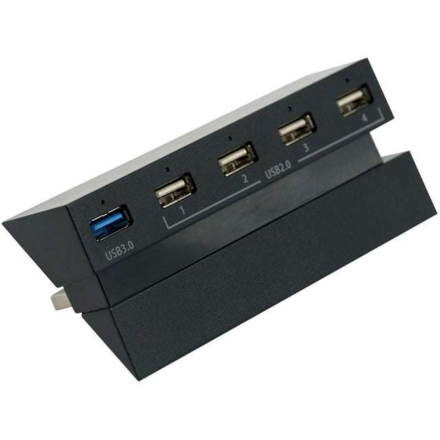 DOBE 2 to 5 USB Hub / Extender for PS4 Gaming Console(Black)