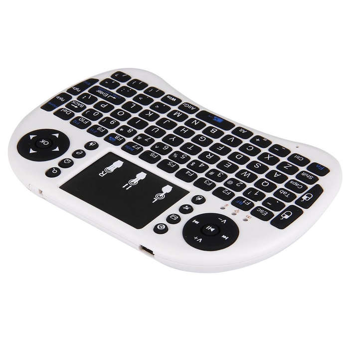 i8 Backlit Mini Wireless Keyboard With Touchpad Infrared Remote Control