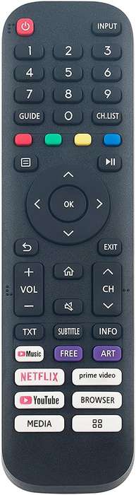 Hisense EN2J30H Replacement Remote Control for Hisense UHD TV