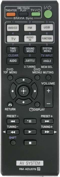 Replacement Remote Control RM-ADU079 For SONY DVD Home Theatre System DAV-DZ330 DAV-DZ340 DAV-DZ710