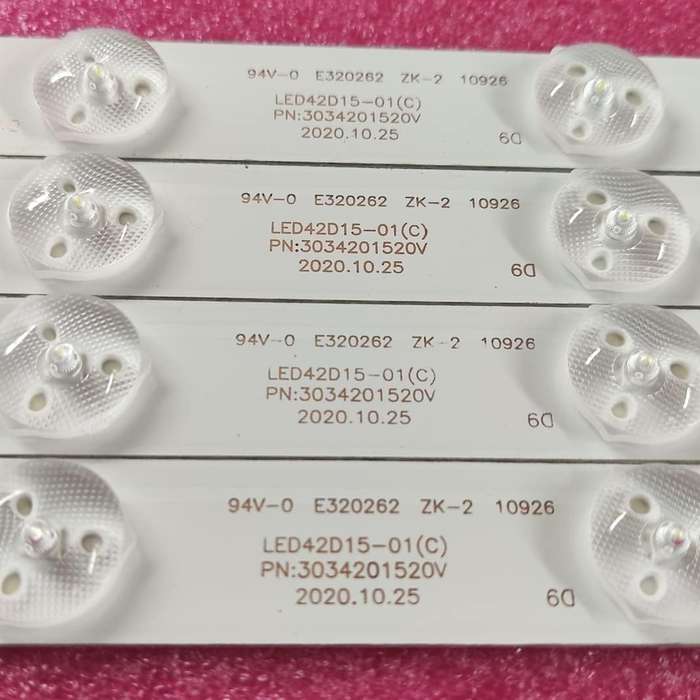 TOSHIBA 42inch LED TV Backlight Strips (4pcs) LED42D15-01(C) 3034201520V For TOSHIBA 42F1633 42F1...