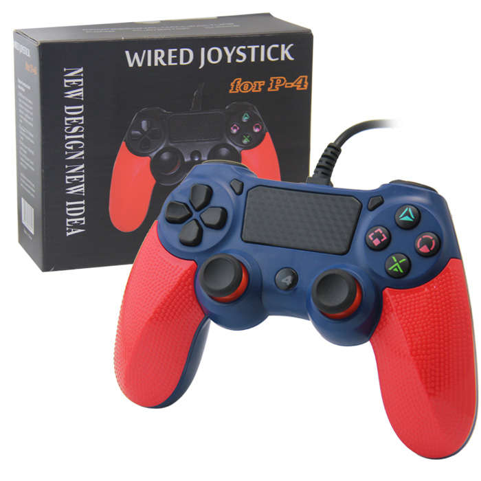 Wired Game Controller - Orange+Blue For PlayStation 4 PS4