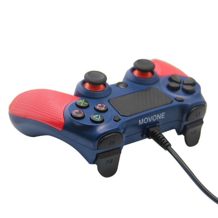 Wired Game Controller - Orange+Blue For PlayStation 4 PS4
