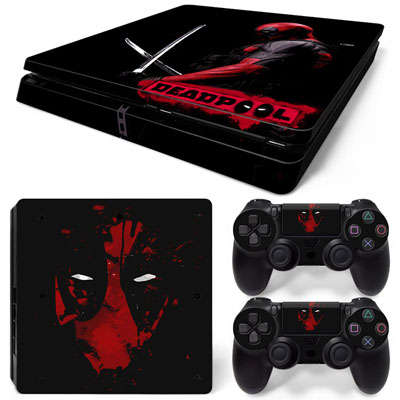 Deadpool skin sticker For PlayStation 4 PS4 Slim