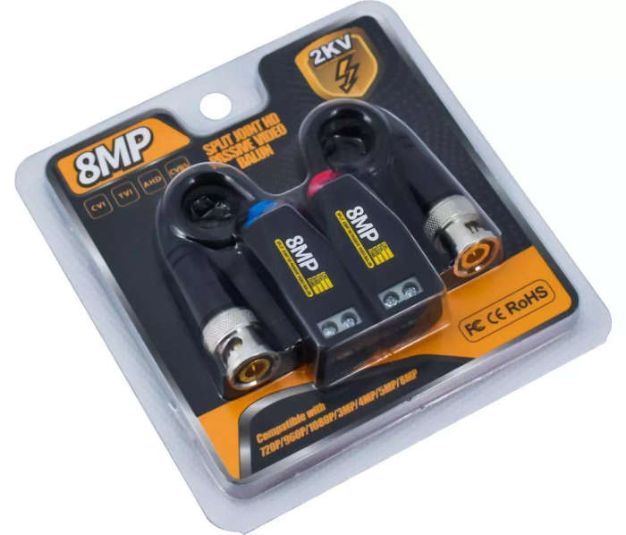 8MP 4K HD CVI TVI AHD CVBS analog camera transmission split joint video Balun