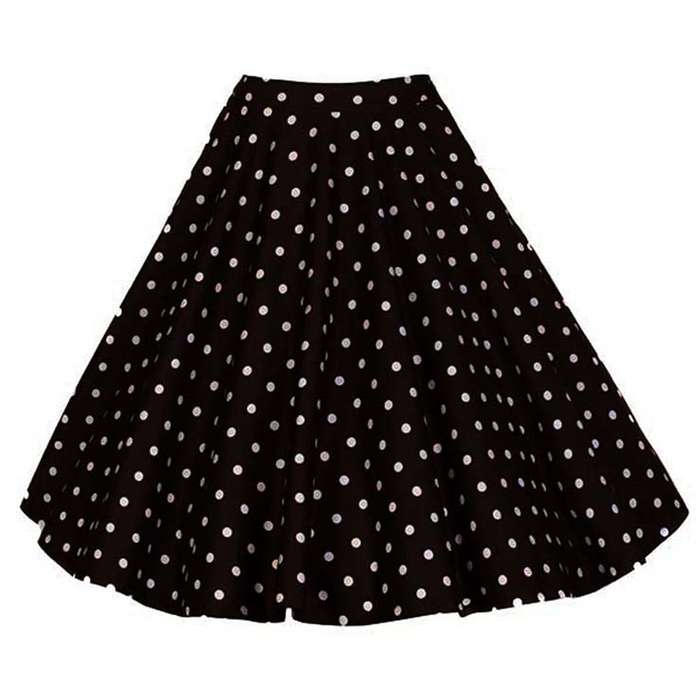 1950's Retro Polka Dot Full Circle Rockabilly Jive Swing Skirt