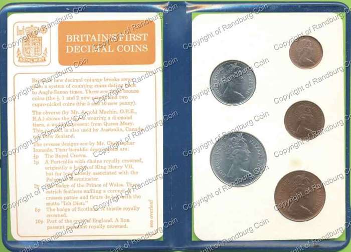 *#* Great Britain 1968 First Decimal Coin Set *#*