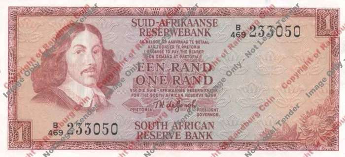 *#* TW de JONGH - 3rd Issue - 1 Rand (Afr/Eng) - EF+ *#*