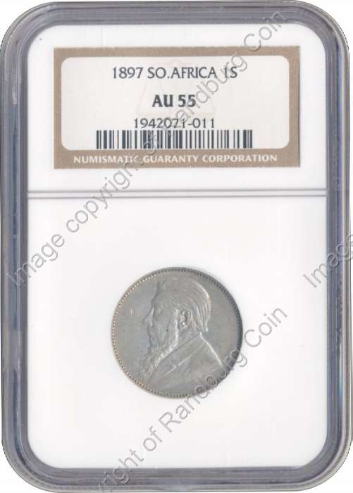 *#* 1897 NGC SLABBED SHILLING AU 55 *#*