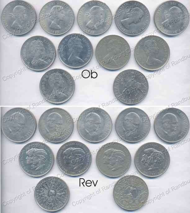 *#* Great Britain 11 mixed crown size coins *#*