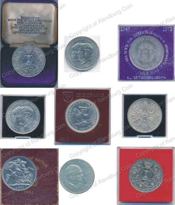 *#* Great Britain - Variety of 9 x Commemorative Crowns *#*