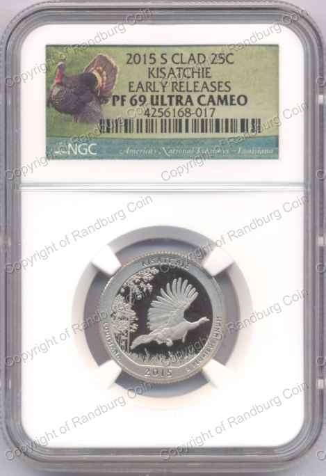 *#* USA 2015-s Proof Quarter Dollar - Kisatchie PF 69 Ultra Cameo Early Releases *#*